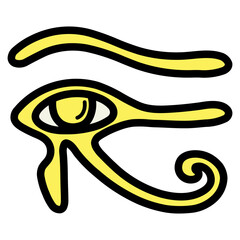 eye of ra filled outline icon style