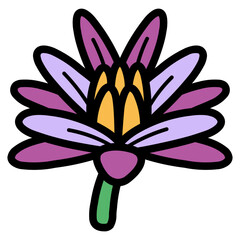 lotus filled outline icon style