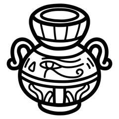 vase line icon style