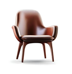 Fototapeta premium red leather chair isolated