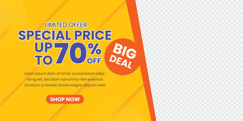 Sale banner promotion special price. big deal template