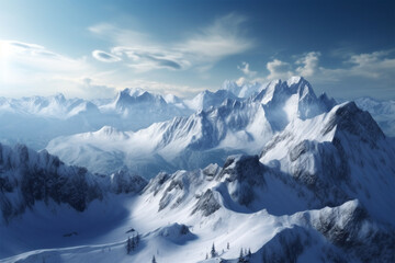 Generative AI.
snowy mountain scenery background
