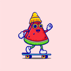 watermelon cartoon character