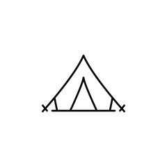 tourist tent line icon, symbol