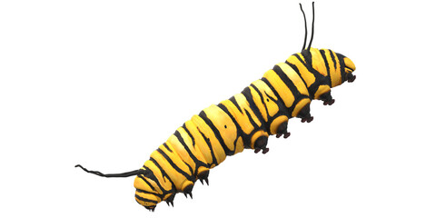 Caterpillar isolated on a Transparent Background