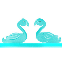 two swans on the water