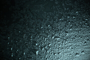 top view black background with waterdrops