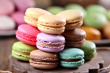 Obraz na płótnie Canvas Delicious Macarons: Irresistible Sweet Treats on a White Background