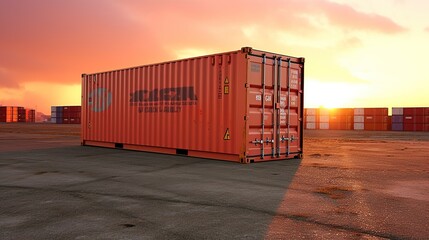 industrial container for logistics import export business. generative AI