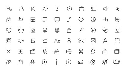 Pixel Perfect. Basic User Interface Essential Set. Line Outline Icons. For App, Web, Print. Editable Stroke. Pixel Stroke Wide with Round Cap and Round Corner