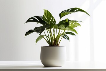 Isolated Potted Houseplant - Indoor Nature and Greenery Concept	