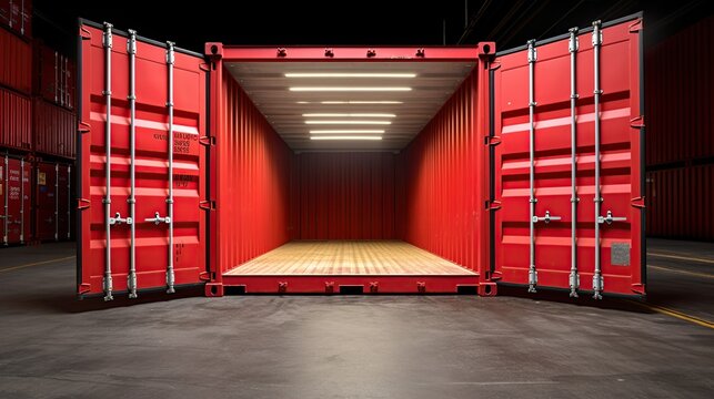 industrial container for logistics import export business. generative AI