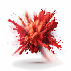 Red brush of splash for art illustration