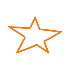 Obraz premium Star outline hand drawn illustration. Line drawing style design, isolated vector. Kids print element, astronomy, astrology, celestial body, space, cosmos