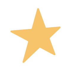 Obraz premium Star hand drawn illustration. Flat style design, isolated vector. Kids print element, astronomy, astrology, celestial body, space, cosmos
