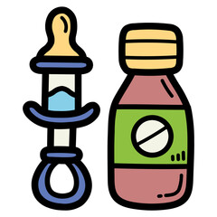 medicine filled outline icon style