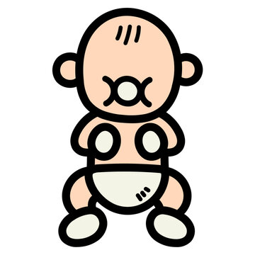 recommend clip art: baby filled outline icon style