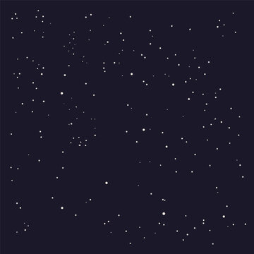 Starry night sky, stars background, backdrop, texture. Hand drawn flat style vector illustration. Cosmic design element. Space, cosmos, galaxy, astronomy, astrology, universe wallpaper
