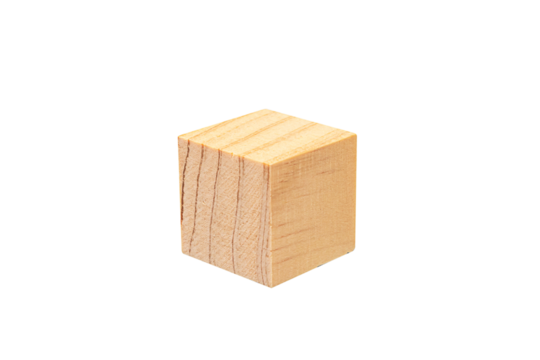 Wooden geometric shapes cube for conceptual design. Education game. isolated on a white background.PNG