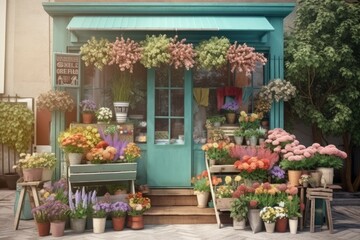 Flowers at a florist and flower shop