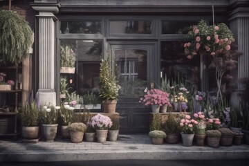 Fototapeta na wymiar Flowers at a florist and flower shop