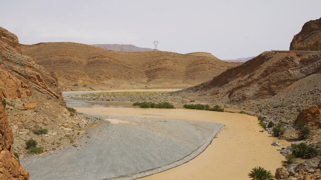 Ziz River and Oasis, Morocco, Real Time
