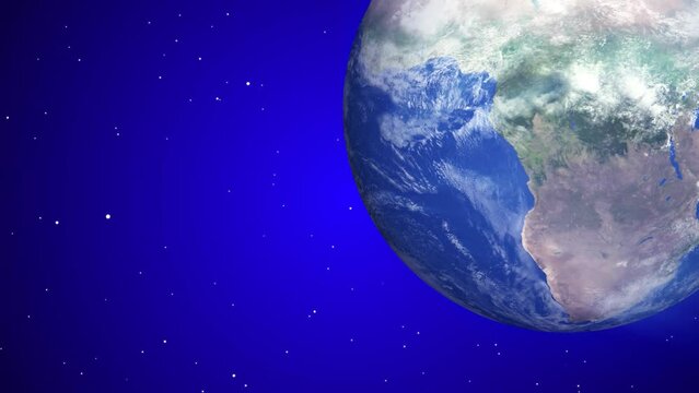 Realistic earth planet always rotating