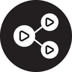 share video glyph icon