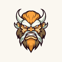Devil mascot head logo vector