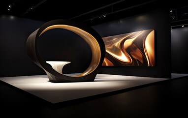 Radiant Minimalist Exhibition Display | AI Generated