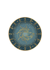 The illustration - zodiac sign in the gold color.