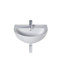 Washbasin isolated on transparent background, sink, 3D illustration, cg render
