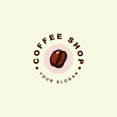 coffee bean logo design vector