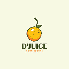 fruit juice logo design vector