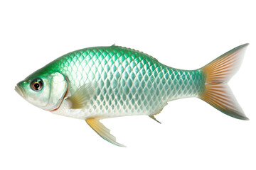 Emerald Delight fish. Transparent background. generative AI