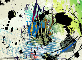soccer, football, illustration with paint strokes and splashes, grungy mockup, great soccer event