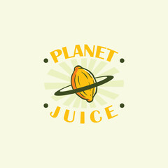 fruit juice logo design vector