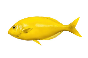 Golden Fin fish. Transparent background. generative AI