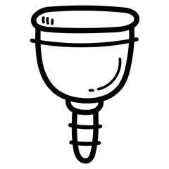 menstrual cup line icon style