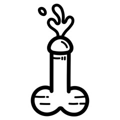 semen line icon style