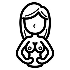 woman line icon style