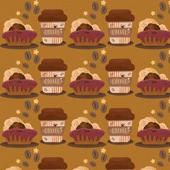 Coffee and sweets pattern