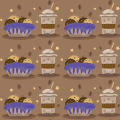 Coffee and sweets pattern