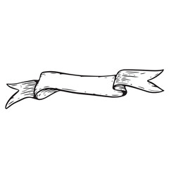 Black color drawing sign ribbon illustration