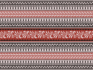 BORDER SEAMLESS PATTERN EMBROIDERY REPEAT PATTERN IN VECTOR