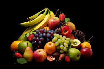 Naklejka na ściany i meble Assorted fruits - ai generated