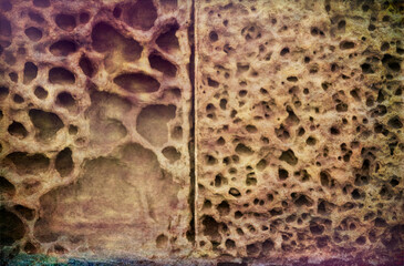 weathered stone texture. abstract background - 615177648