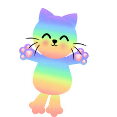 Cat rainbow 