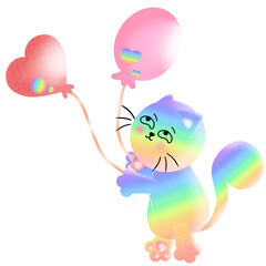 Cat rainbow 