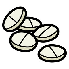 tablet medicine filled outline icon style